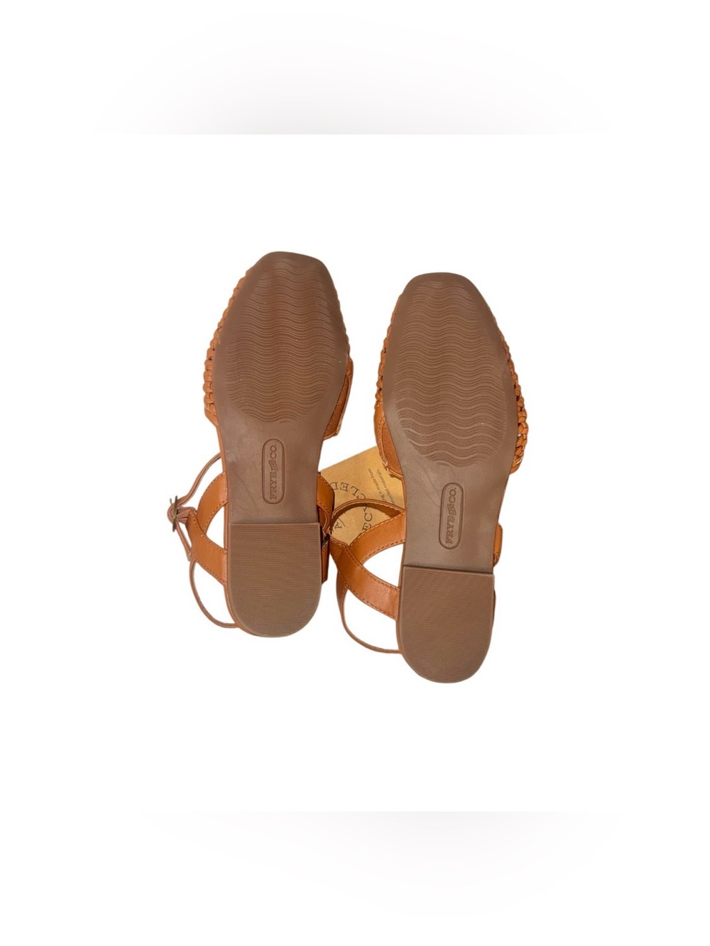 NEW TAGS FRYE & co brown braided sandals women’s shoes size 6 - Picture 4 of 11
